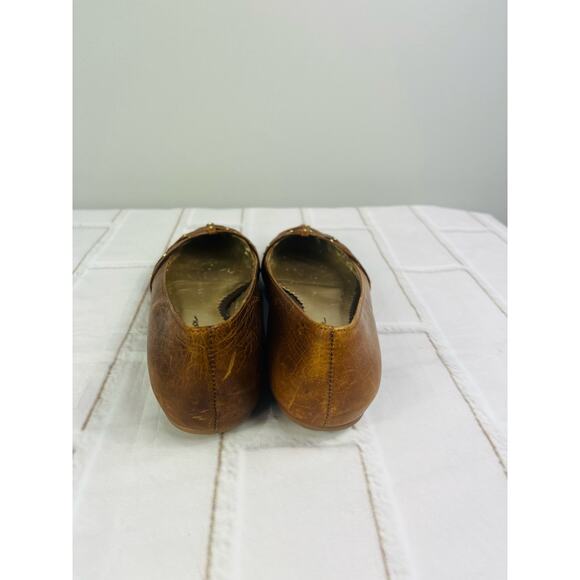 Jessica Simpson brown leather gold studs ballet flats size 6 - Picture 7 of 7
